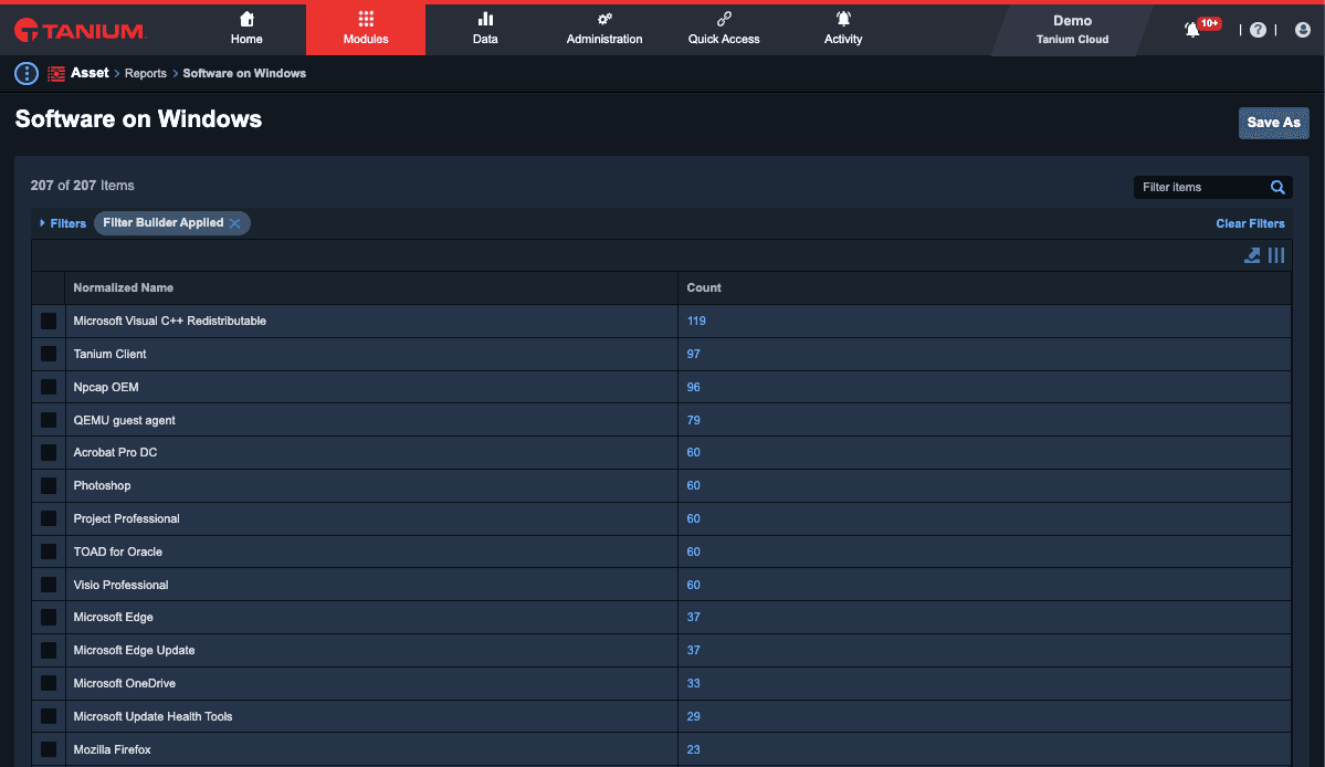Configurable reporting for inventory and audit preparation