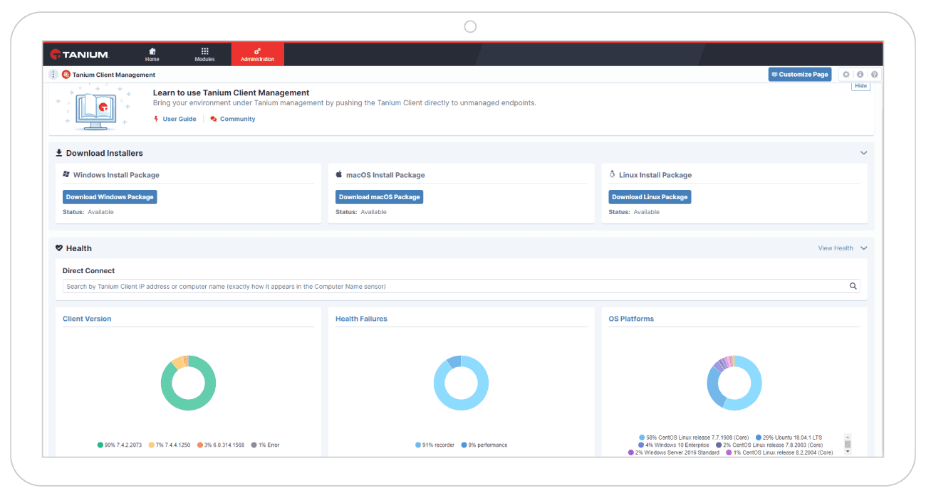One client, no extra agents or infrastructure