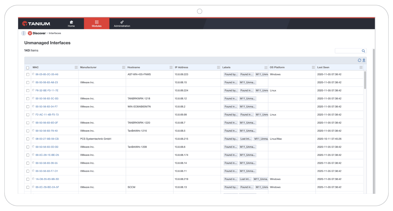 Unmanaged asset security