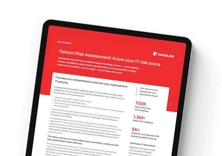 Tanium Risk Assessment Solution Brief mobile image