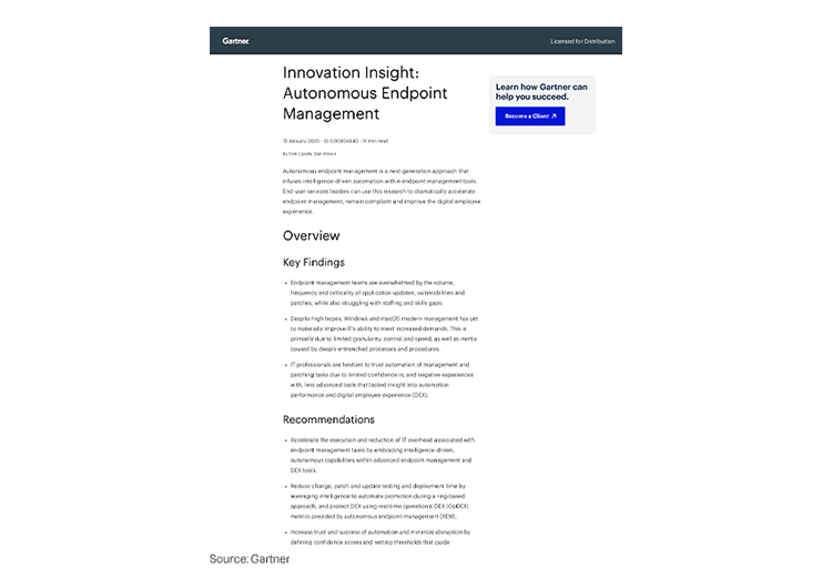 Mobile featured image: Innovation Insight: Autonomous Endpoint Management