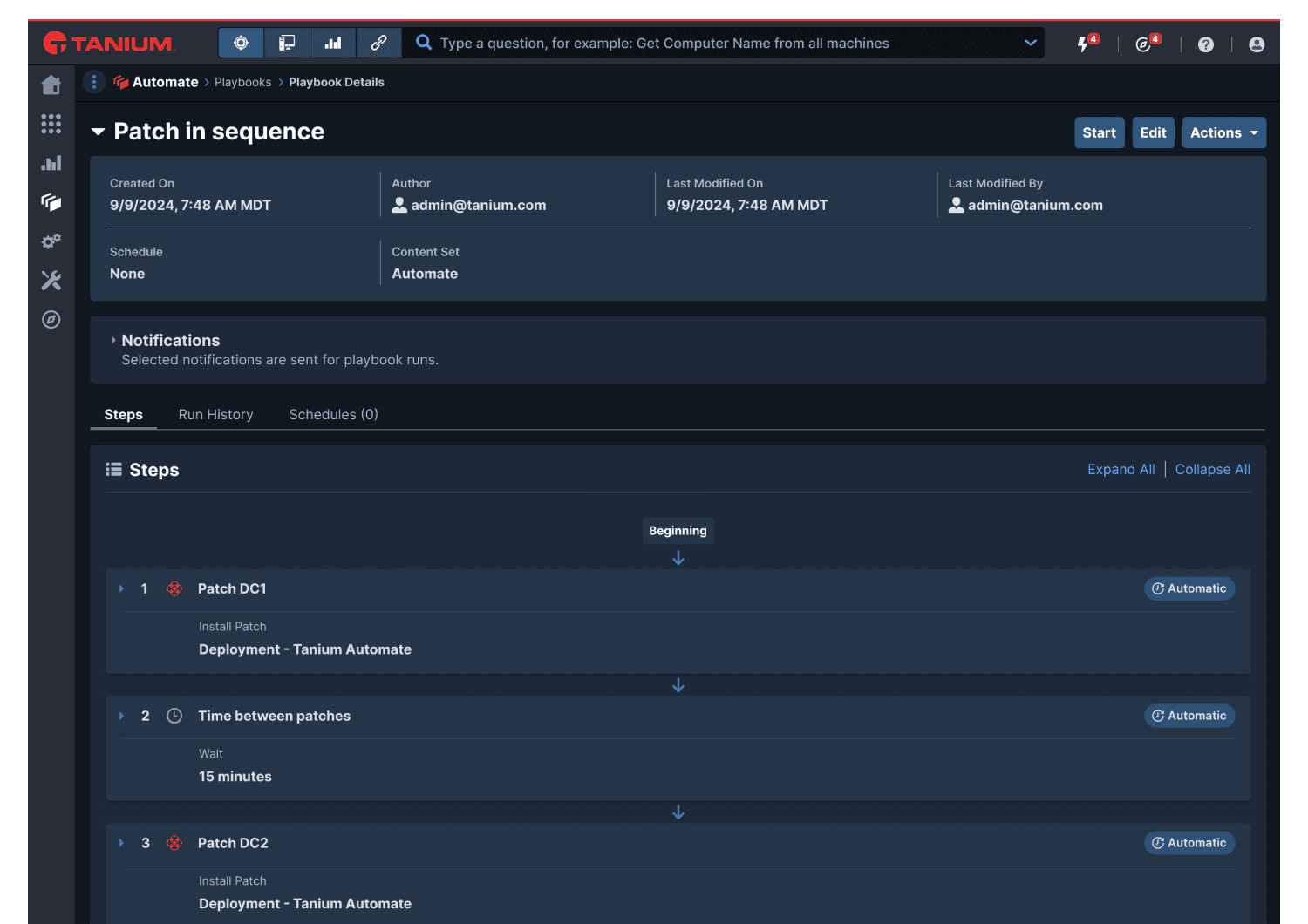 Endpoint Management screen for mobile