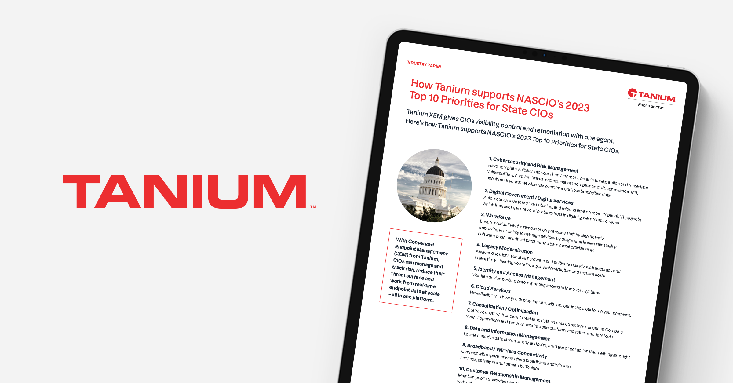 Tanium helps state IT leaders address NASCIO priorities Tanium