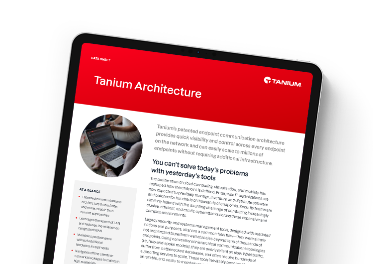 Mobile featured image: Tanium platform architecture data sheet