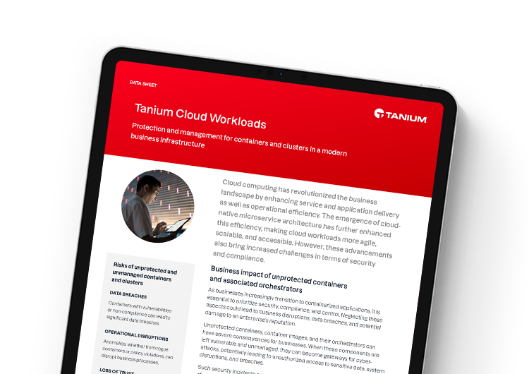 Mobile featured image: Tanium Cloud Workloads data sheet