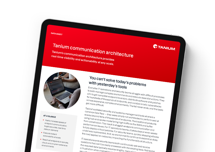 mobile featured image: Tanium architecture data sheet