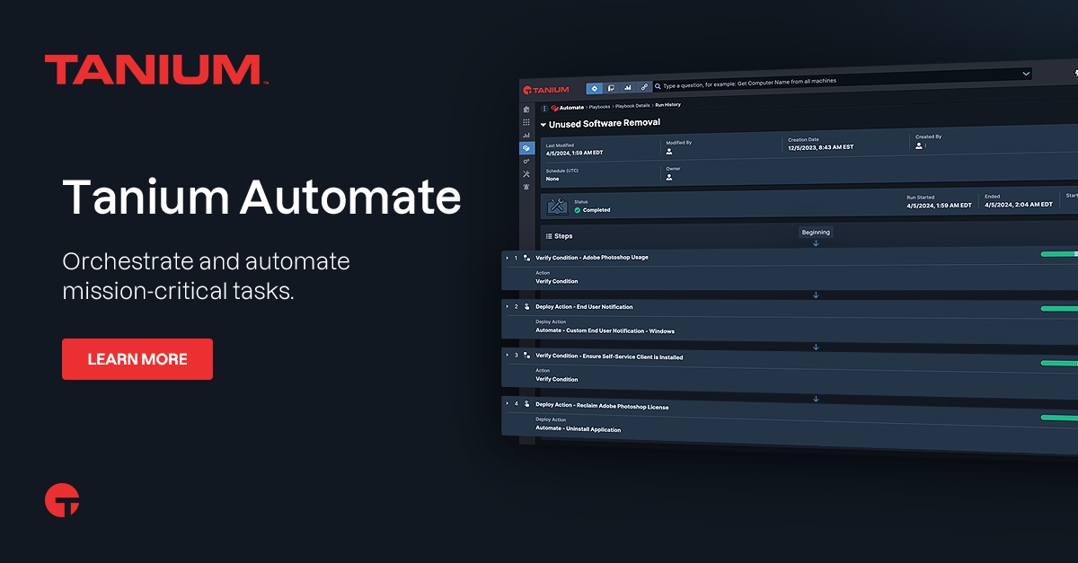 Tanium Automate | Tanium