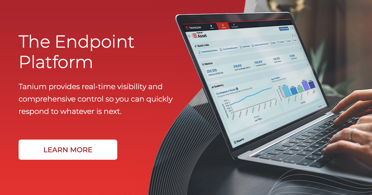 Endpoint Management Security And Risk Home Tanium - roblox customer support ticket