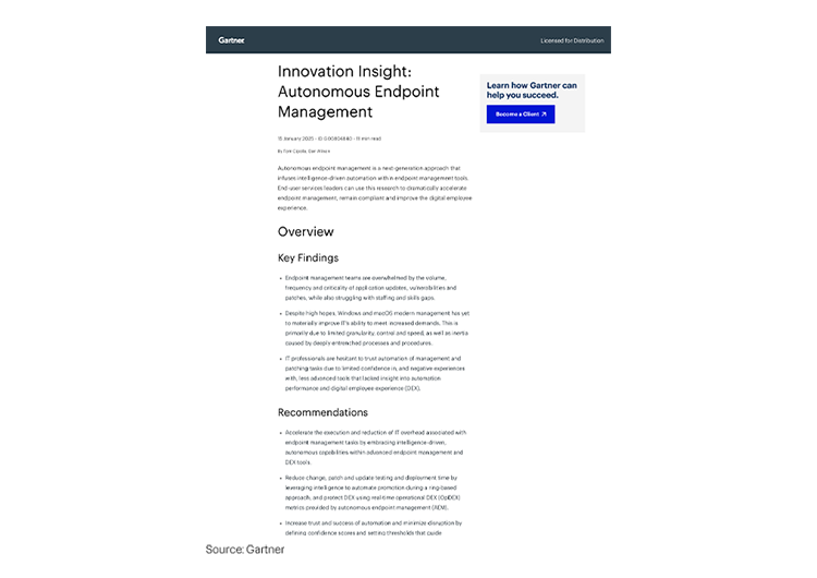 Mobile featured image: Innovation Insight: Autonomous Endpoint Management