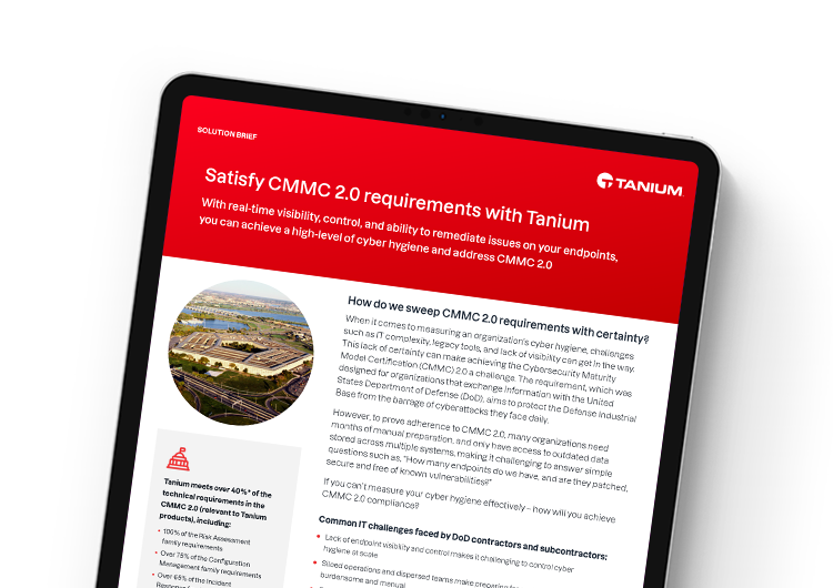 Mobile featured image: Tanium for CMMC 2.0