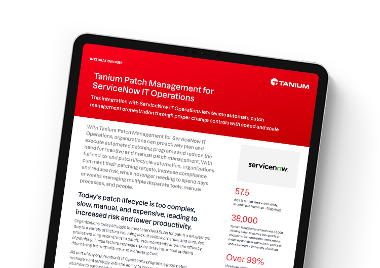 Mobile featured image: Tanium Patch Management for ServiceNow IT Ops