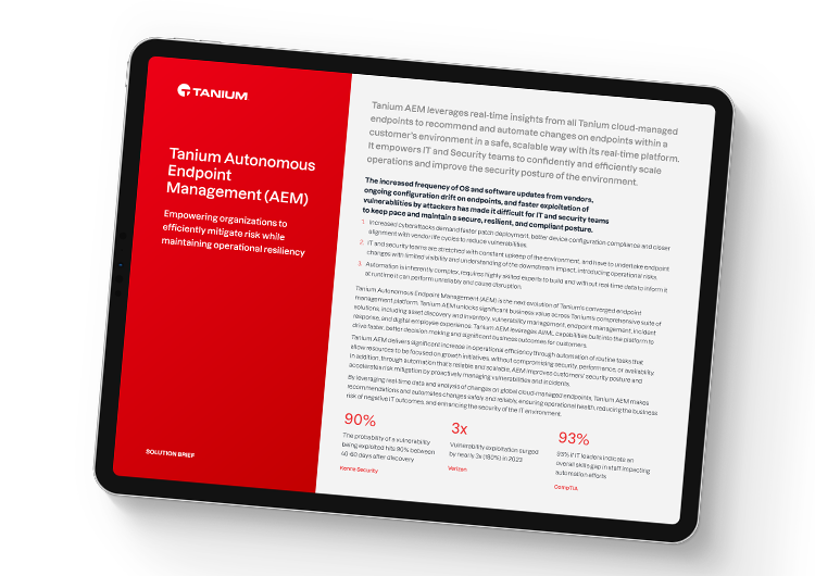 Mobile featured image: Tanium Autonomous Endpoint Management overview