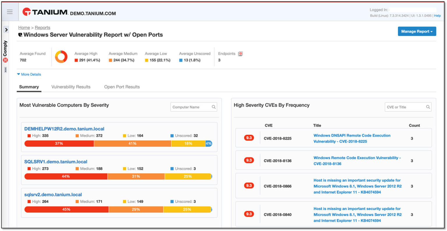 Announcing Remote Scanning for Tanium Comply: Identify Vulnerabilities ...