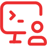 Icon showing a user programming code